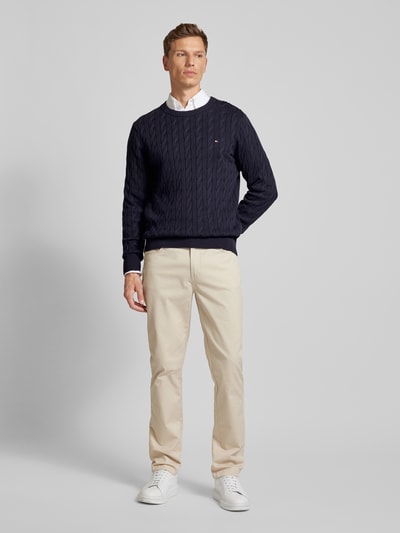 Peek & Cloppenburg Tommy HilfigerStrickpullover mit Zopfmuster in marine
