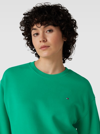 Peek & Cloppenburg Tommy HilfigerSweatshirt Mit Logo-Stitching In Gruen