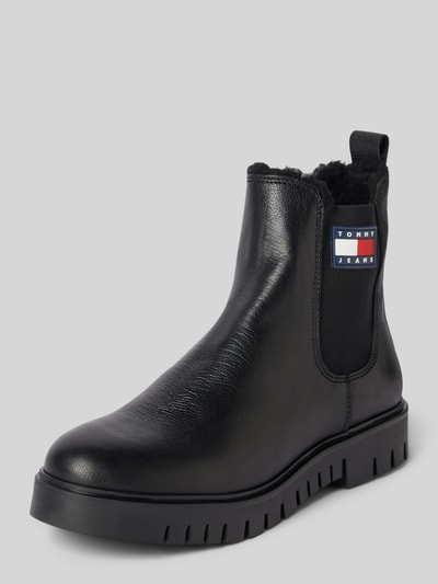 Peek & Cloppenburg Tommy JeansChelsea Boots aus Leder mit elastischem Einsatz in black
