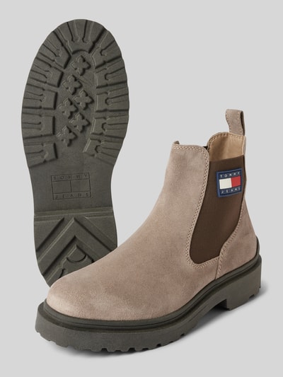 Peek & Cloppenburg Tommy JeansChelsea Boots Aus Leder Mit Label-Patch In Taupe