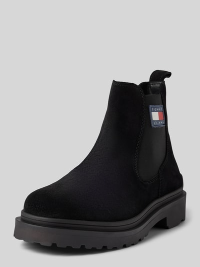 Peek & Cloppenburg Tommy JeansChelsea Boots aus Leder mit Label-Patch in black