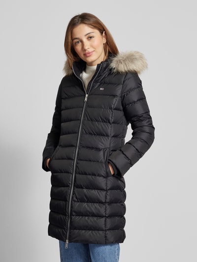 Peek & Cloppenburg Tommy JeansDaunenmantel Mit Logo-Stitching In Black