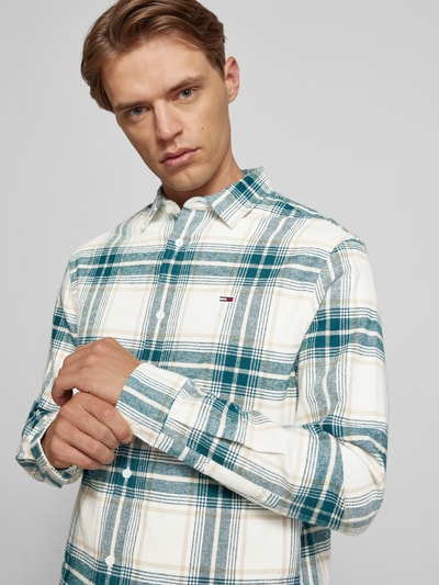 Peek & Cloppenburg Tommy JeansFreizeithemd Mit Label-Stitching In Offwhite