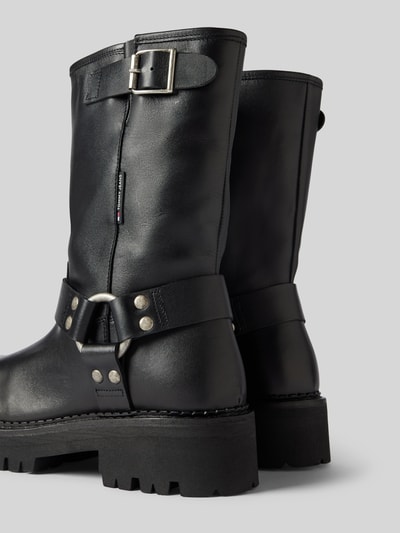Peek & Cloppenburg Tommy JeansLederboots Mit Dornschließe Modell 'URBAN BIKER BOOT' In Black