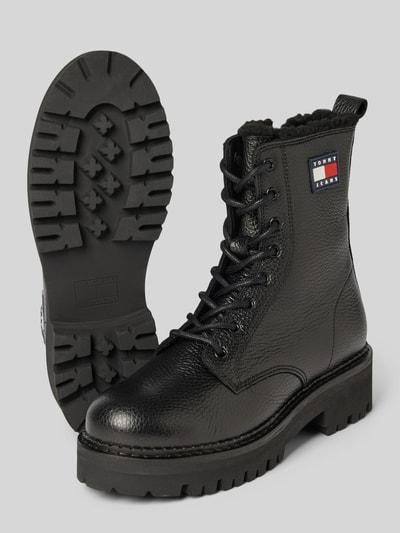 Peek & Cloppenburg Tommy JeansLederboots Mit Label-Badge Modell 'URBAN' In Black