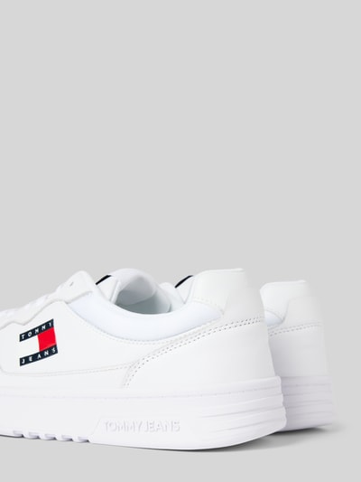 Peek & Cloppenburg Tommy JeansLedersneaker Mit Label-Details Modell 'CUPSOLE LEATHER' In Weiss