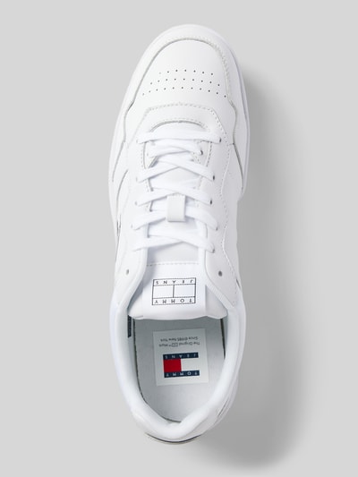 Peek & Cloppenburg Tommy JeansLedersneaker Mit Label-Details Modell 'CUPSOLE LEATHER' In Weiss