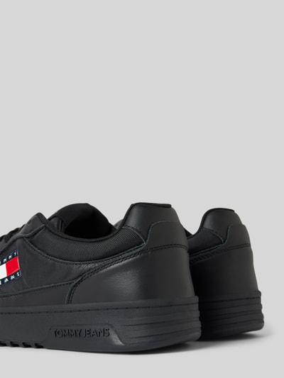 Peek & Cloppenburg Tommy JeansLedersneaker Mit Label-Details Modell 'CUPSOLE LEATHER' In Black