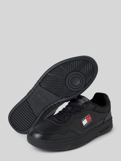 Peek & Cloppenburg Tommy JeansLedersneaker Mit Label-Details Modell 'CUPSOLE LEATHER' In Black