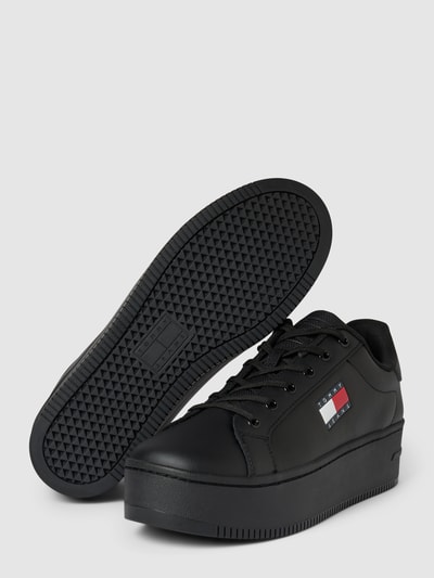 Peek & Cloppenburg Tommy JeansLedersneaker Mit Plateausohle In Black