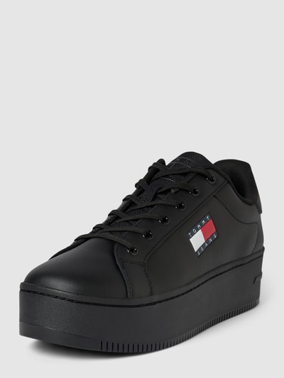 Peek & Cloppenburg Tommy JeansLedersneaker mit Plateausohle in black