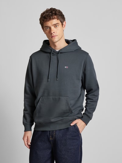 Peek & Cloppenburg Tommy JeansRegular Fit Hoodie Mit Label-Stitching In Anthrazit