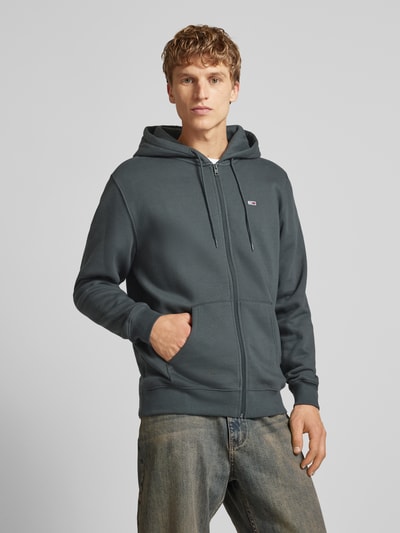 Peek & Cloppenburg Tommy JeansRegular Fit Sweatjacke Mit Kapuze In Anthrazit