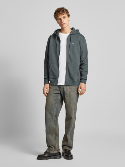 Peek & Cloppenburg Tommy JeansRegular Fit Sweatjacke mit Kapuze in anthrazit