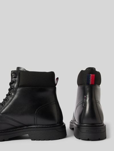 Peek & Cloppenburg Tommy JeansSchnürboots Aus Leder Mit Label-Detail Modell 'LACE UP' In Black