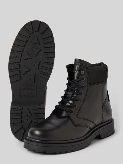 Peek & Cloppenburg Tommy JeansSchnürboots Aus Leder Mit Label-Detail Modell 'LACE UP' In Black
