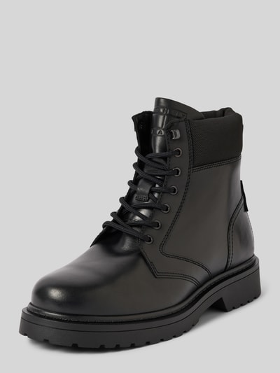 Peek & Cloppenburg Tommy JeansSchnürboots aus Leder mit Label-Detail Modell 'LACE UP' in black