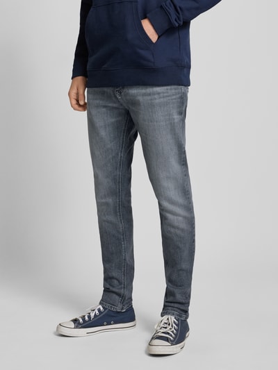 Peek & Cloppenburg Tommy JeansSlim Fit Jeans Mit Label-Stitching Modell 'AUSTIN' In Mittelgrau