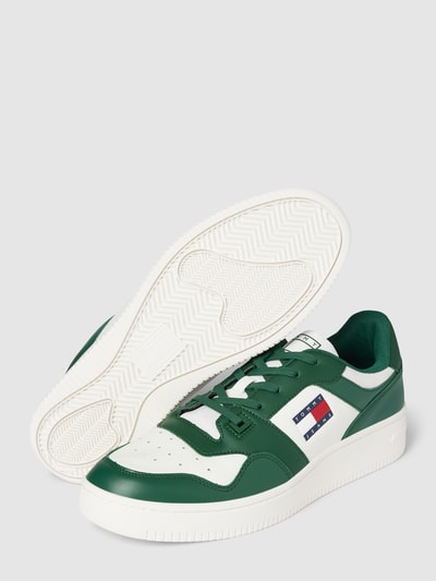 Peek & Cloppenburg Tommy JeansSneaker Mit Label-Detail Modell 'RETRO BASKET' In Dunkelgruen