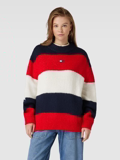 Peek & Cloppenburg Tommy JeansStrickpullover Im Colour-Blocking-Design In Marine