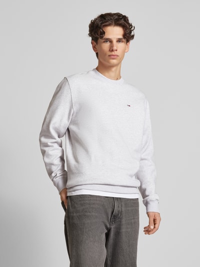 Peek & Cloppenburg Tommy JeansSweatshirt Mit Logo-Stitching In Hellgrau Melange