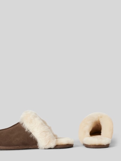 Peek & Cloppenburg UGGHausschuhe Aus Leder Modell 'SCUFFETTE II' In Dunkelbraun