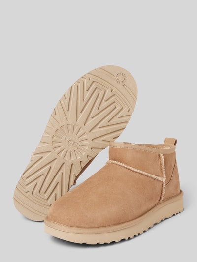 Peek & Cloppenburg UGGLederstiefel Mit Ziernaht Modell ' CLASSIC ULTRA MINI' In Sand