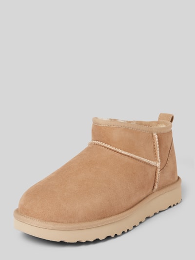 Peek & Cloppenburg UGGLederstiefel mit Ziernaht Modell ' CLASSIC ULTRA MINI' in sand