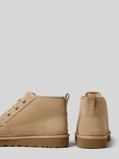 Peek & Cloppenburg UGGSchnürboots Aus Leder Mit Label-Schriftzug Modell 'NEUMEL' In Beige