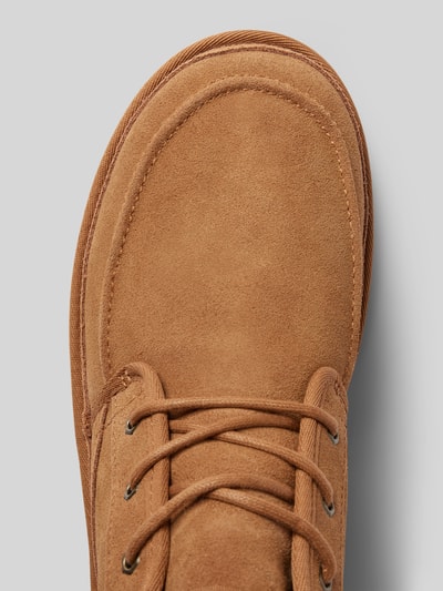 Peek & Cloppenburg UGGSchnürboots Aus Leder Mit Label-Schriftzug Modell 'NEUMEL' In Cognac