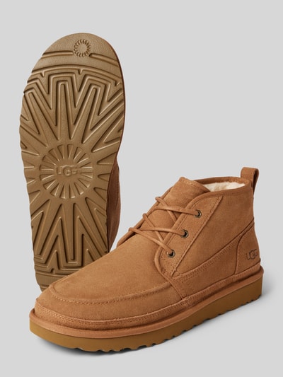 Peek & Cloppenburg UGGSchnürboots Aus Leder Mit Label-Schriftzug Modell 'NEUMEL' In Cognac