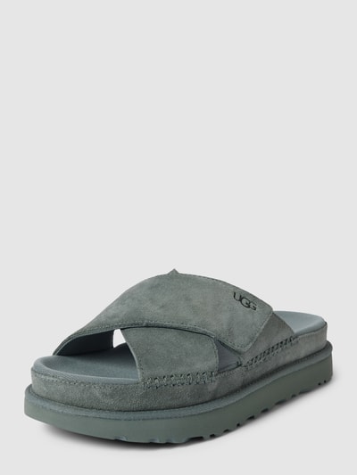 Peek & Cloppenburg UGGSlides aus Leder Modell 'GOLDENSTAR' in petrol