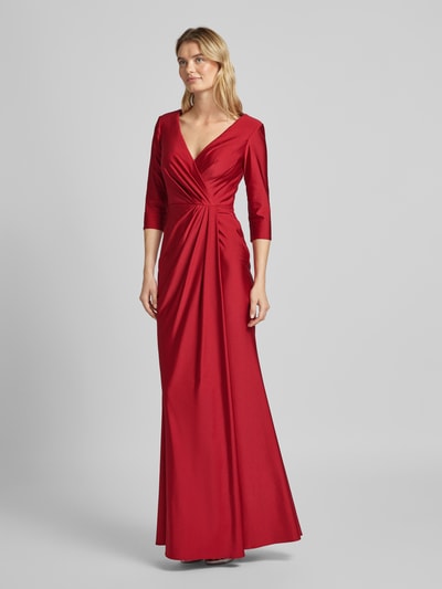 Peek & Cloppenburg UniqueAbendkleid mit V-Ausschnitt in dunkelrot