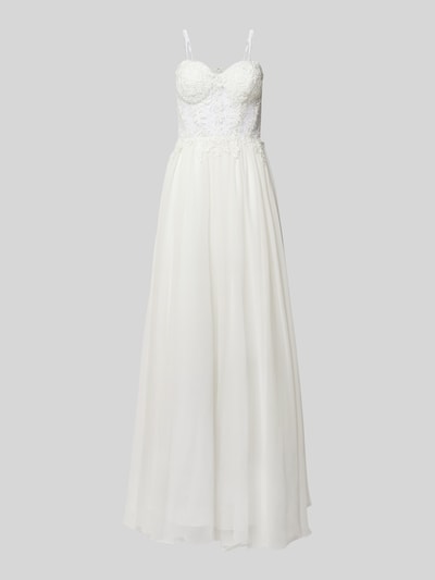 Peek & Cloppenburg UniqueOff-Shoulder-Brautkleid Mit Floralen Stickereien In Offwhite