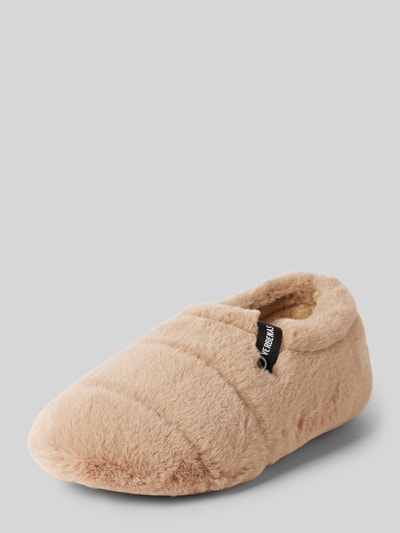 Peek & Cloppenburg VerbenasSlides mit Kunstfellbesatz Modell 'YALE GROSETO' in camel