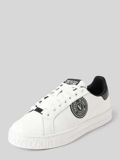 Peek & Cloppenburg Versace Jeans CoutureLedersneaker Mit Label-Details Modell 'FONDO COURT' In Weiss
