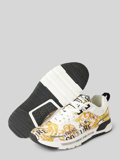 Peek & Cloppenburg Versace Jeans CoutureSneaker Mit Label-Motiv-Print Modell 'FONDO DYNAMIC' In Weiss