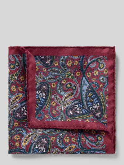 Peek & Cloppenburg VerugiaSeideneinstecktuch Mit Eingefasstem Saum In Aubergine