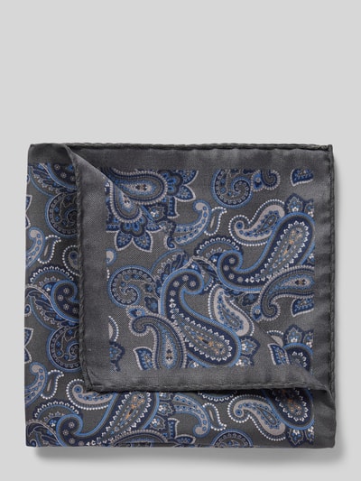 Peek & Cloppenburg VerugiaSeideneinstecktuch Mit Eingefasstem Saum In Anthrazit