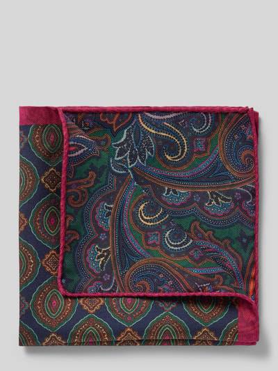 Peek & Cloppenburg VerugiaSeideneinstecktuch mit eingefasstem Saum in marine