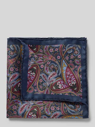 Peek & Cloppenburg VerugiaSeideneinstecktuch mit eingefasstem Saum in marine