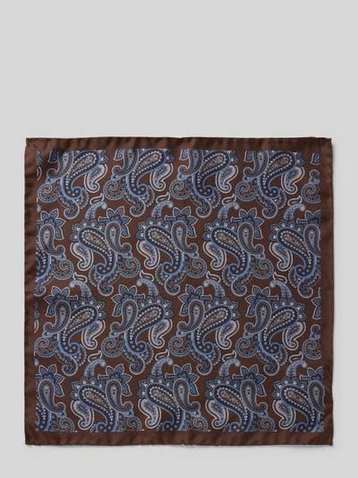 Peek & Cloppenburg VerugiaSeideneinstecktuch Mit Eingefasstem Saum In Mittelbraun