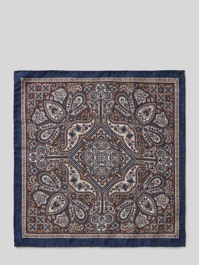 Peek & Cloppenburg VerugiaSeideneinstecktuch Mit Eingefasstem Saum In Blau