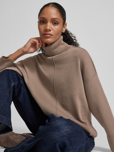Peek & Cloppenburg VilaOversized Strickpullover Mit Rollkragen Modell 'OSTRIA' In Hellbraun