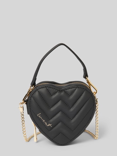 Peek & Cloppenburg WeatDamen Lederumhängetasche mit Ziernähten in black