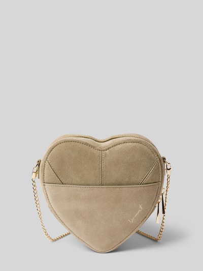 Peek & Cloppenburg WeatLederumhängetasche mit Label-Schriftzug in oliv