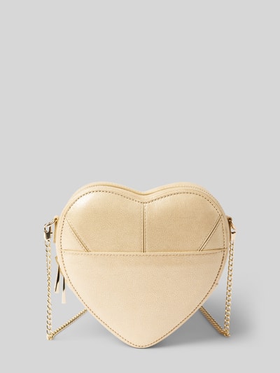 Peek & Cloppenburg WeatLederumhängetasche mit Ziernähten in gold