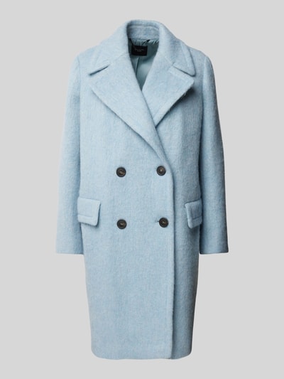 Peek & Cloppenburg Weekend Max MaraWollmantel mit Reverskragen Modell 'HELLO' in hellblau melange