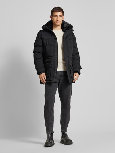 Peek & Cloppenburg WellensteynFunktionsjacke mit Kapuze Modell 'SEAMASTER' in black