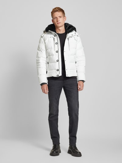 Peek & Cloppenburg WellensteynFunktionsjacke mit Kapuze und Eingrifftaschen in weiss